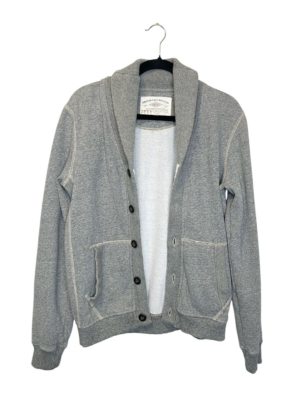 American Eagle 2014 Sweatshirt style Shawl Neck Button Front Cardigan size XS